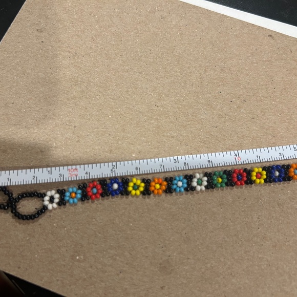 Flower Chain Multifcolor Beaded Bracelet 90s - Picture 11 of 11